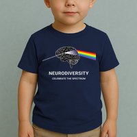 Neurodiversity Autism Spectrum ASD ADHD Rainbow Brain Toddler T-Shirt