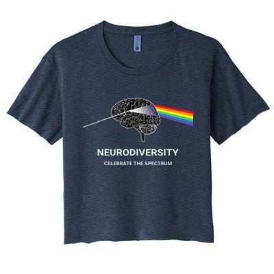 Neurodiversity Autism Spectrum ASD ADHD Rainbow Brain Crop Top