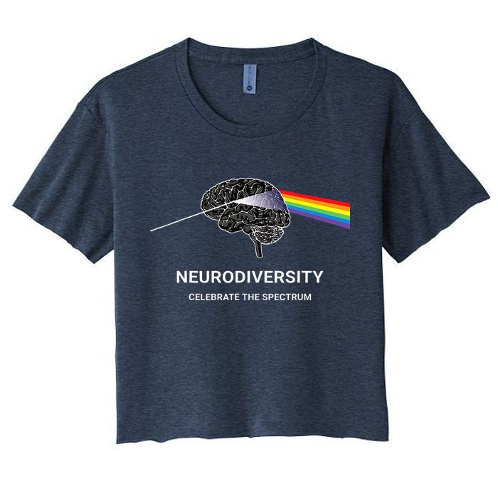 Neurodiversity Autism Spectrum ASD ADHD Rainbow Brain Crop Top
