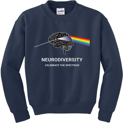 Neurodiversity Autism Spectrum ASD ADHD Rainbow Brain Kids Sweatshirt