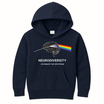 Neurodiversity Autism Spectrum ASD ADHD Rainbow Brain Kids Hoodie