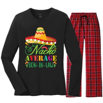 Nacho Average Son In Law Women's Long Sleeve Flannel Pajama Set 