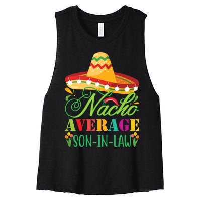 Nacho Average Son In Law Women's Racerback Cropped Tank