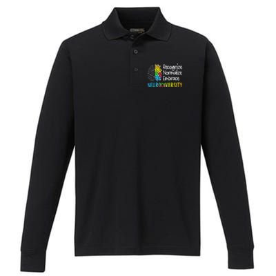 Neurodiversity Autism Spectrum Asd Adhd Brain Performance Long Sleeve Polo