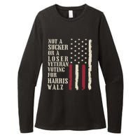 Not A Sucker Or A Loser Veterans Voting For Harris Walz 2024 Womens CVC Long Sleeve Shirt