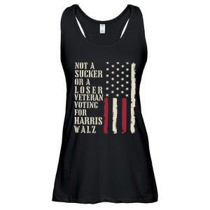 Not A Sucker Or A Loser Veterans Voting For Harris Walz 2024 Ladies Essential Flowy Tank