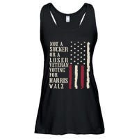 Not A Sucker Or A Loser Veterans Voting For Harris Walz 2024 Ladies Essential Flowy Tank