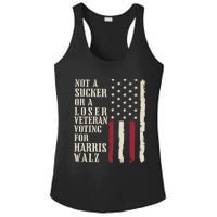 Not A Sucker Or A Loser Veterans Voting For Harris Walz 2024 Ladies PosiCharge Competitor Racerback Tank