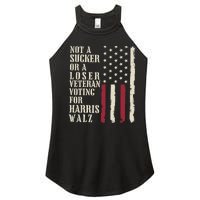 Not A Sucker Or A Loser Veterans Voting For Harris Walz 2024 Women's Perfect Tri Rocker Tank