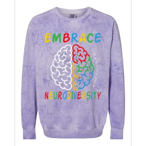 Neurodiversity Autism Spectrum ASD ADHD Colorblast Crewneck Sweatshirt