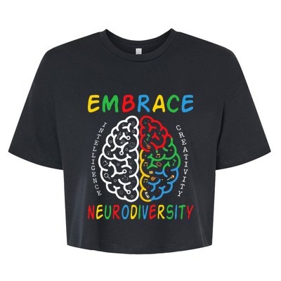 Neurodiversity Autism Spectrum ASD ADHD Bella+Canvas Jersey Crop Tee