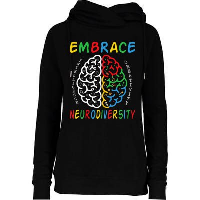 Neurodiversity Autism Spectrum ASD ADHD Womens Funnel Neck Pullover Hood