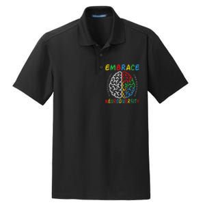 Neurodiversity Autism Spectrum ASD ADHD Dry Zone Grid Polo