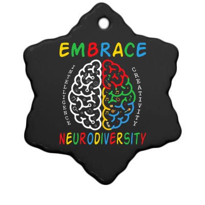 Neurodiversity Autism Spectrum ASD ADHD Ceramic Star Ornament