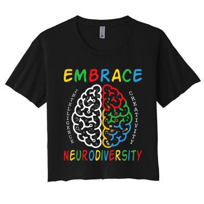 Neurodiversity Autism Spectrum ASD ADHD Women's Crop Top Tee