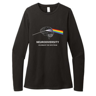 Neurodiversity Autism Spectrum Asd Adhd Rainbow Brain Gift Womens CVC Long Sleeve Shirt