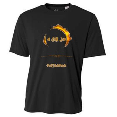 North America Solar Eclipse 4.08.24 INDIANA Souvenir Cooling Performance Crew T-Shirt