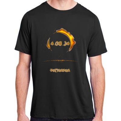 North America Solar Eclipse 4.08.24 INDIANA Souvenir Adult ChromaSoft Performance T-Shirt