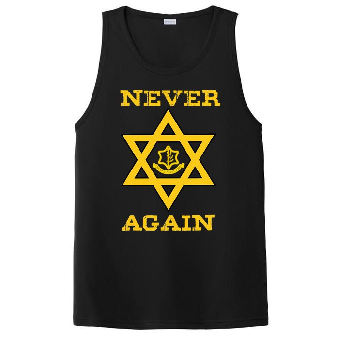 Never Again Support Israel Jewish Star Of David Idf Logo PosiCharge Competitor Tank