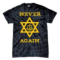 Never Again Support Israel Jewish Star Of David Idf Logo Tie-Dye T-Shirt