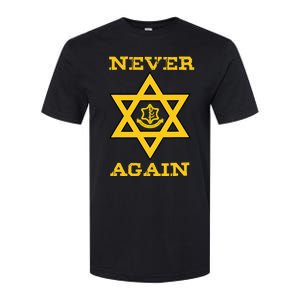 Never Again Support Israel Jewish Star Of David Idf Logo Softstyle CVC T-Shirt