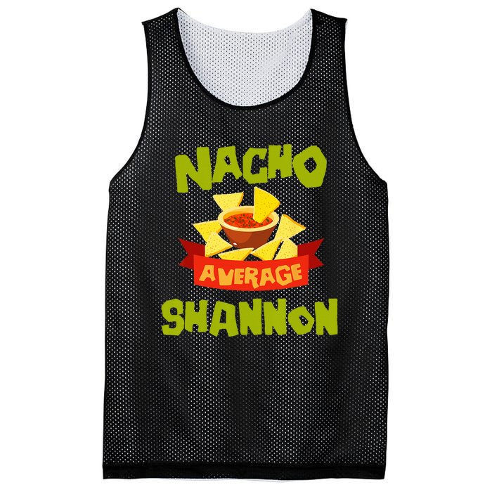 NACHO AVERAGE SHANNON Funny Birthday Personalized Name Gift Mesh Reversible Basketball Jersey Tank