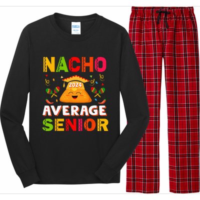 Nacho Average Senior Class Of 2024 Mexican Seniors School Long Sleeve Pajama Set