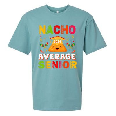 Nacho Average Senior Class Of 2024 Mexican Seniors School Sueded Cloud Jersey T-Shirt