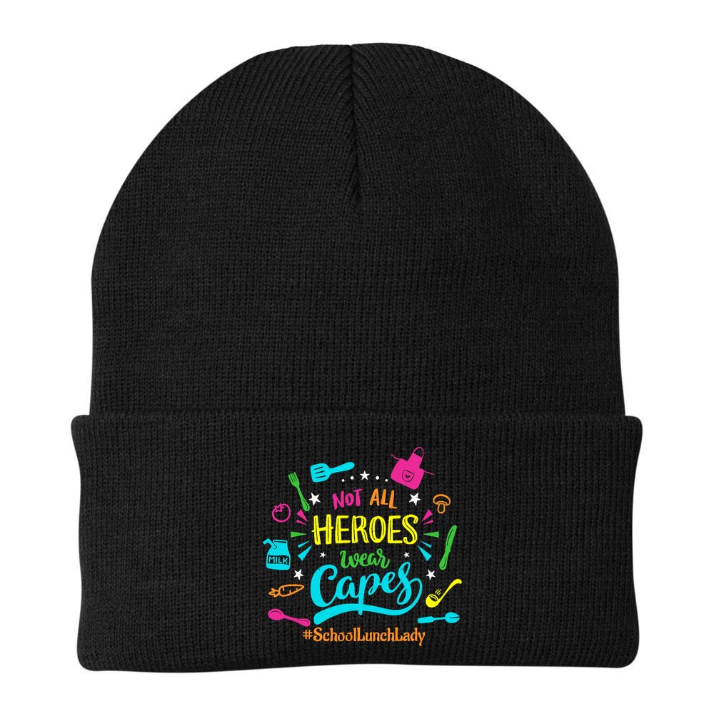Not All Superheroes Wear Capes Lunch Lady Cafeteria Worker Beanie