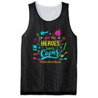 Not All Superheroes Wear Capes Lunch Lady Cafeteria Worker Mesh Reversible Basketball Jersey Tank