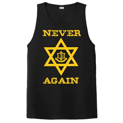 Never Again Support Israel Jewish Star Of David Idf Logo PosiCharge Competitor Tank