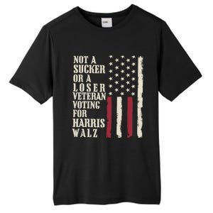 Not A Sucker Or A Loser Veterans Voting For Harris Walz 2024 Tall Fusion ChromaSoft Performance T-Shirt