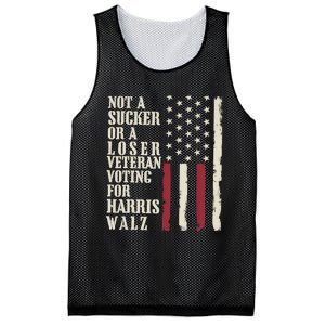 Not A Sucker Or A Loser Veterans Voting For Harris Walz 2024 Mesh Reversible Basketball Jersey Tank