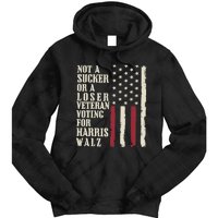 Not A Sucker Or A Loser Veterans Voting For Harris Walz 2024 Tie Dye Hoodie