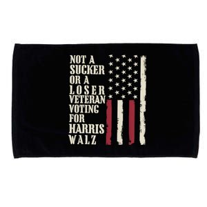 Not A Sucker Or A Loser Veterans Voting For Harris Walz 2024 Microfiber Hand Towel