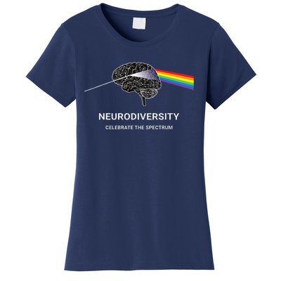 Neurodiversity Autism Spectrum ASD ADHD Rainbow Brain Women's T-Shirt