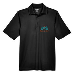 Nature And Shit Hiking Camping Nature Lover Men's Origin Performance Pique Polo