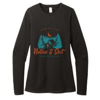 Nature And Shit Hiking Camping Nature Lover Womens CVC Long Sleeve Shirt