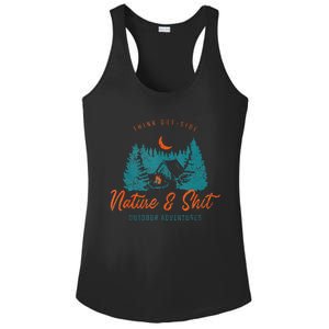 Nature And Shit Hiking Camping Nature Lover Ladies PosiCharge Competitor Racerback Tank