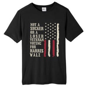 Not A Sucker Or A Loser Veterans Voting For Harris Walz 2024 Tall Fusion ChromaSoft Performance T-Shirt