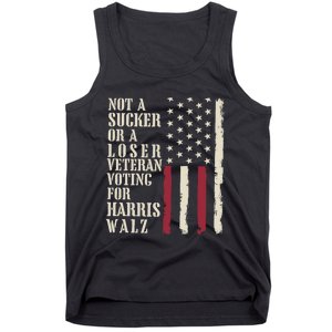 Not A Sucker Or A Loser Veterans Voting For Harris Walz 2024 Tank Top