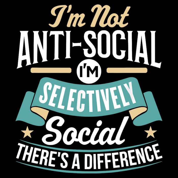 Not Antisocial, Sarcastic Humor, Sarcasm Cropped Pullover Crew