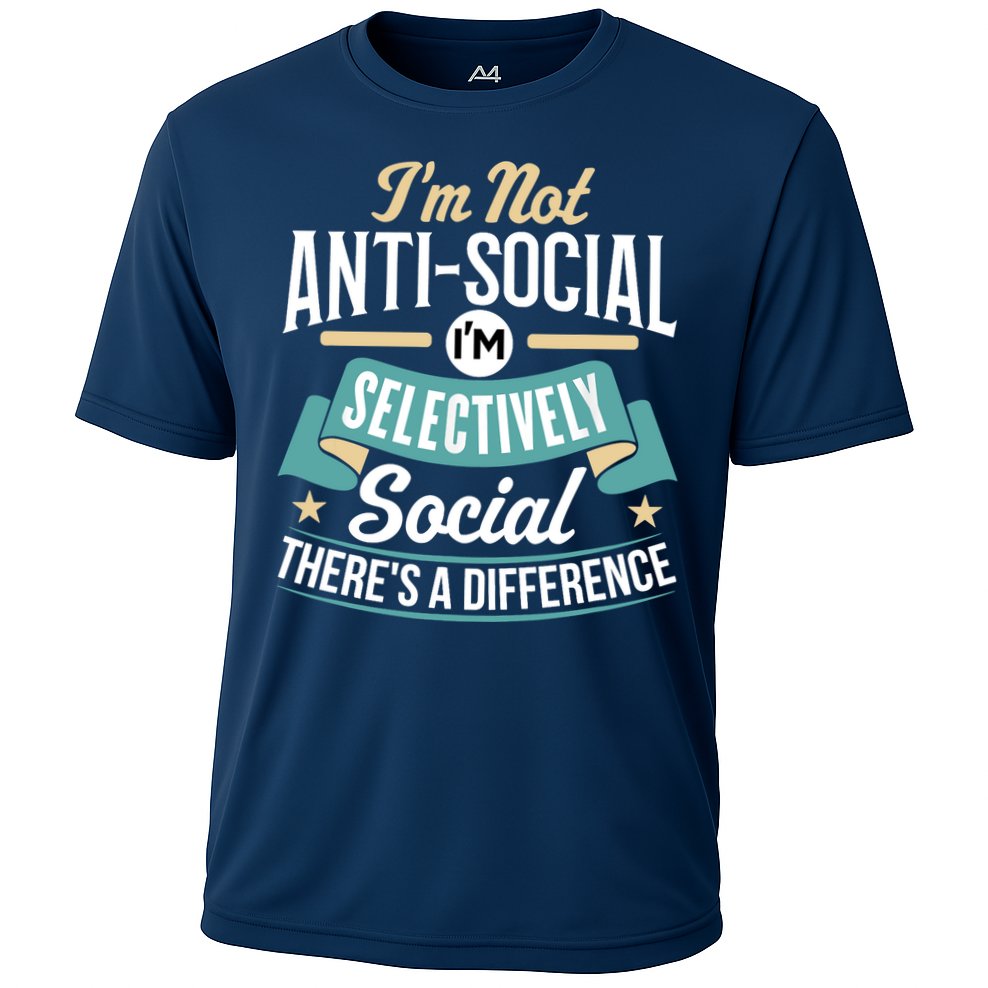 Not Antisocial, Sarcastic Humor, Sarcasm Performance Shirt