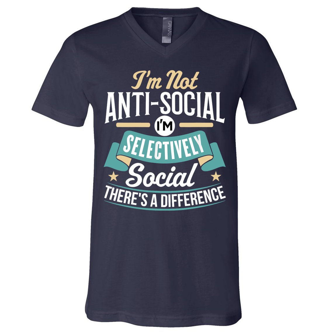 Not Antisocial, Sarcastic Humor, Sarcasm V-Neck T-Shirt