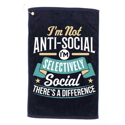 Not Antisocial, Sarcastic Humor, Sarcasm Golf Towel