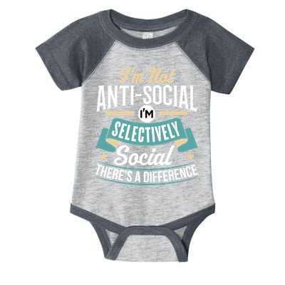 Not Antisocial, Sarcastic Humor, Sarcasm Infant Baby Jersey Bodysuit