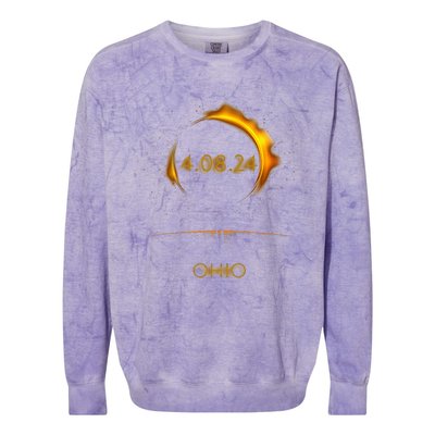 North America Solar Eclipse - 4.08.24 OHIO Souvenir Colorblast Crewneck Sweatshirt