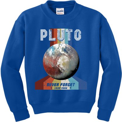 Nerdy Astronomy Space Science Vintage Never Forget Pluto Gift Kids Sweatshirt