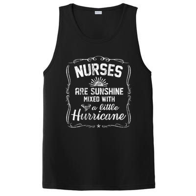 Nurses Are Sunshine Mixed With A Little Hurricane Gift PosiCharge Competitor Tank