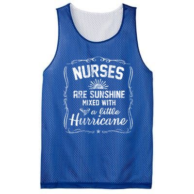 Nurses Are Sunshine Mixed With A Little Hurricane Gift Mesh Reversible Basketball Jersey Tank